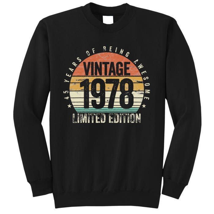 45 Years Being Awesome Vintage 1978 Limited Edition Birthday Sweatshirt