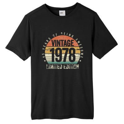 45 Years Being Awesome Vintage 1978 Limited Edition Birthday Tall Fusion ChromaSoft Performance T-Shirt