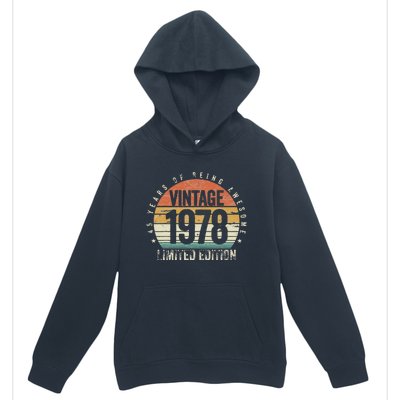 45 Years Being Awesome Vintage 1978 Limited Edition Birthday Urban Pullover Hoodie