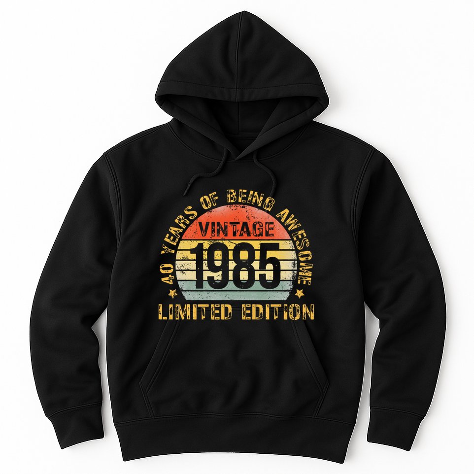 40 Year Birthday Decorations Gag 40yr 1985 40th Birthday Gift Hoodie