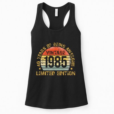 40 Year Birthday Decorations Gag 40yr 1985 40th Birthday Gift Womens Tank Top