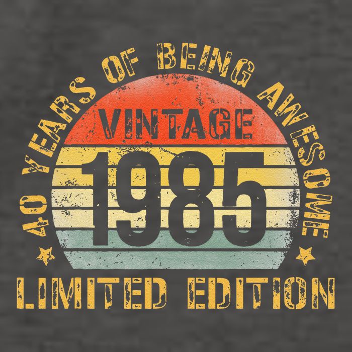 40 Year Birthday Decorations Gag 40yr 1985 40th Birthday Gift Vector Backpack