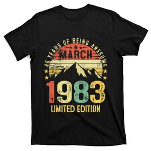 40 Year Old Gift March 1983 Limited Edition 40th Birthday T-Shirt