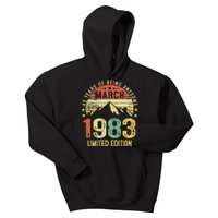 40 Year Old Gift March 1983 Limited Edition 40th Birthday Kids Hoodie