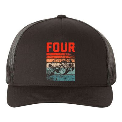 4 Year Old 4th Birthday Monster Truck Yupoong Adult 5-Panel Trucker Hat