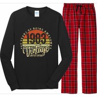 40 Year Of Being Awesome Since 1983 40th Birthday Vintage Long Sleeve Pajama Set