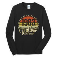 40 Year Of Being Awesome Since 1983 40th Birthday Vintage Tall Long Sleeve T-Shirt