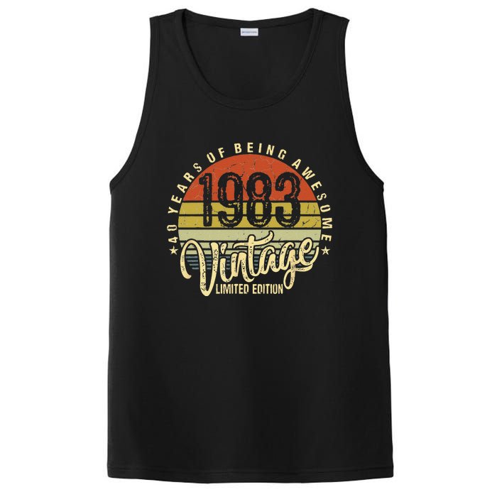 40 Year Of Being Awesome Since 1983 40th Birthday Vintage PosiCharge Competitor Tank