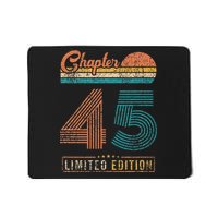 45 Years Old Gifts Chapter 45 Vintage 45th Birthday Retro Mousepad