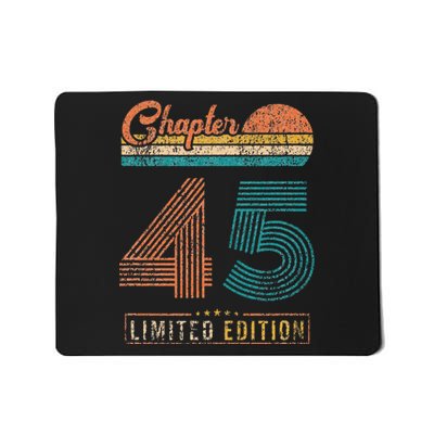 45 Years Old Gifts Chapter 45 Vintage 45th Birthday Retro Mousepad