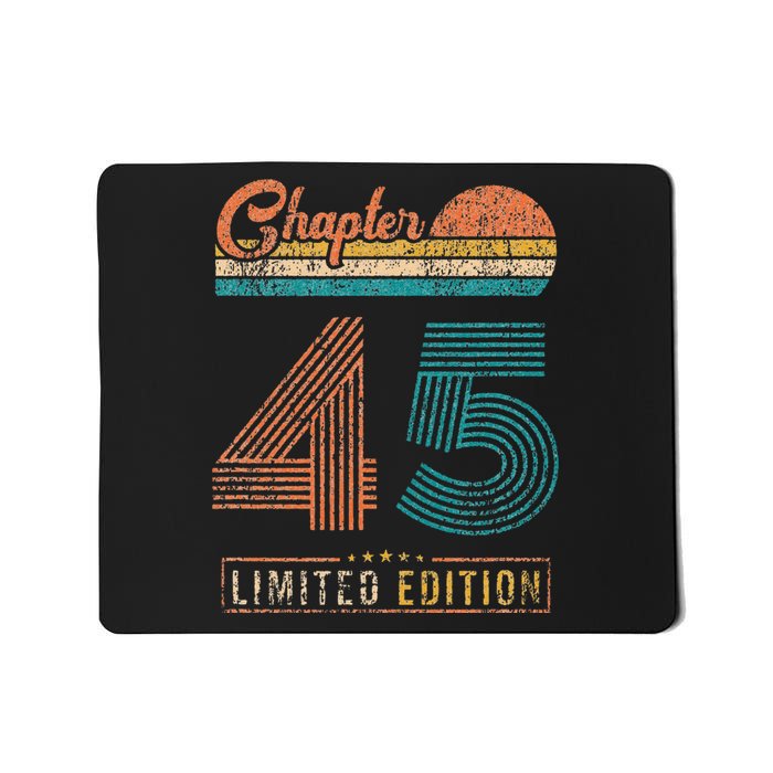 45 Years Old Gifts Chapter 45 Vintage 45th Birthday Retro Mousepad