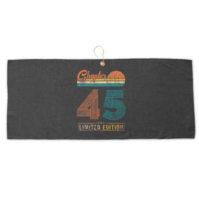 45 Years Old Gifts Chapter 45 Vintage 45th Birthday Retro Large Microfiber Waffle Golf Towel