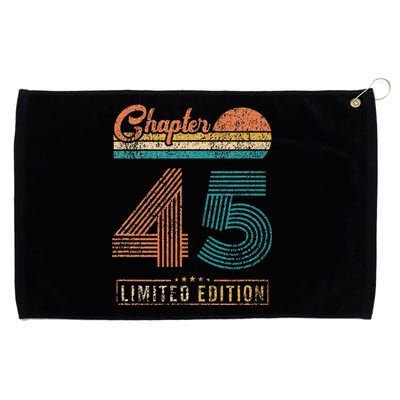 45 Years Old Gifts Chapter 45 Vintage 45th Birthday Retro Grommeted Golf Towel