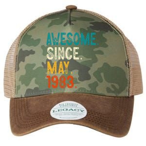 40 Year Old Awesome Since May 1983 40th Birthday Legacy Tie Dye Trucker Hat