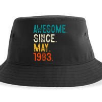 40 Year Old Awesome Since May 1983 40th Birthday Sustainable Bucket Hat