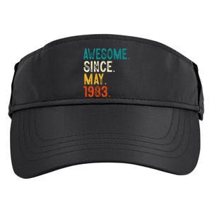 40 Year Old Awesome Since May 1983 40th Birthday Adult Drive Performance Visor