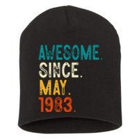 40 Year Old Awesome Since May 1983 40th Birthday Short Acrylic Beanie