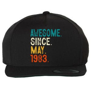 40 Year Old Awesome Since May 1983 40th Birthday Wool Snapback Cap