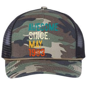 40 Year Old Awesome Since May 1983 40th Birthday Retro Rope Trucker Hat Cap