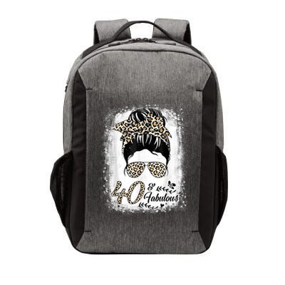 40 Years Old Fabulous Messy Bun Leopard 40th Birthday Vector Backpack