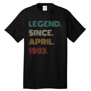 40 Years Old Legend Since April 1983 40th Birthday Tall T-Shirt