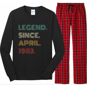 40 Years Old Legend Since April 1983 40th Birthday Long Sleeve Pajama Set