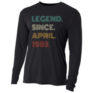 40 Years Old Legend Since April 1983 40th Birthday Cooling Performance Long Sleeve Crew