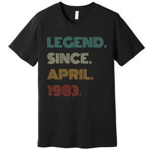 40 Years Old Legend Since April 1983 40th Birthday Premium T-Shirt