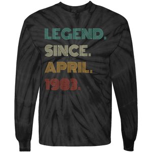 40 Years Old Legend Since April 1983 40th Birthday Tie-Dye Long Sleeve Shirt