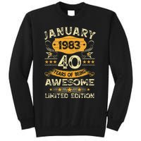 40 Year Old Awesome Since January 1983 40th Birthday Gift Sweatshirt