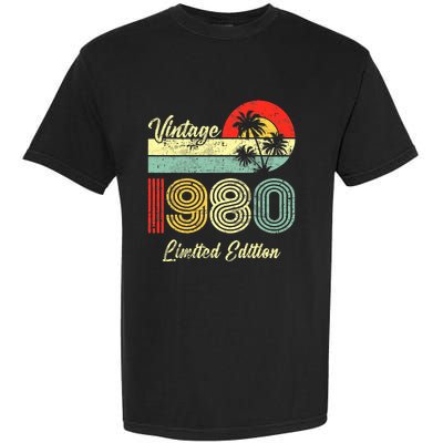 43 Years Old Vintage 1980 Limited Edition 43rd Birthday Garment-Dyed Heavyweight T-Shirt