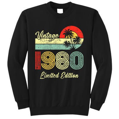 43 Years Old Vintage 1980 Limited Edition 43rd Birthday Sweatshirt