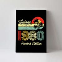 43 Years Old Vintage 1980 Limited Edition 43rd Birthday Canvas