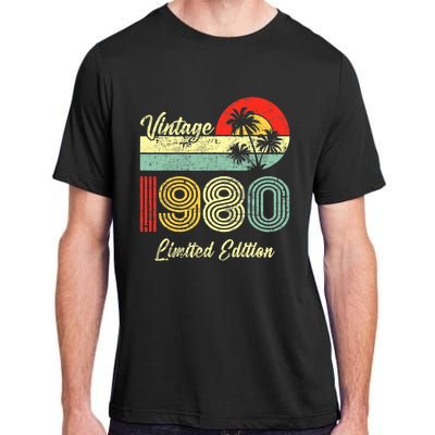 43 Years Old Vintage 1980 Limited Edition 43rd Birthday Adult ChromaSoft Performance T-Shirt