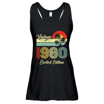 43 Years Old Vintage 1980 Limited Edition 43rd Birthday Ladies Essential Flowy Tank