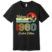 43 Years Old Vintage 1980 Limited Edition 43rd Birthday Premium T-Shirt