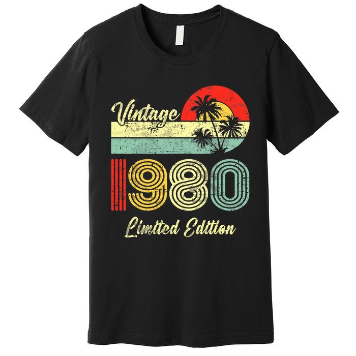 43 Years Old Vintage 1980 Limited Edition 43rd Birthday Premium T-Shirt