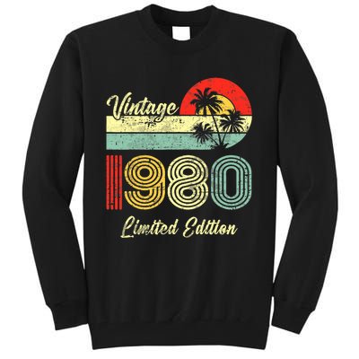 43 Years Old Vintage 1980 Limited Edition 43rd Birthday Tall Sweatshirt