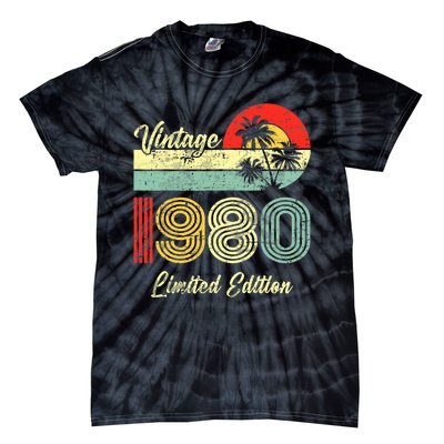 43 Years Old Vintage 1980 Limited Edition 43rd Birthday Tie-Dye T-Shirt