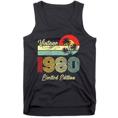 43 Years Old Vintage 1980 Limited Edition 43rd Birthday Tank Top