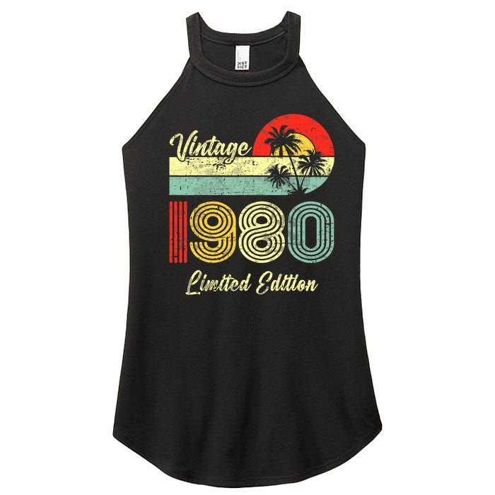 43 Years Old Vintage 1980 Limited Edition 43rd Birthday Women’s Perfect Tri Rocker Tank