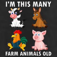 4 Year Old Boy Farm Animals Old 4th Birthday 7 Panel Mesh Trucker Snapback Hat