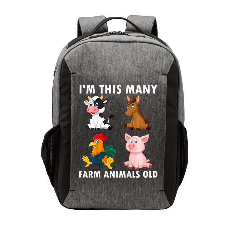 4 Year Old Boy Farm Animals Old 4th Birthday Vector Backpack