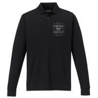 40 Year Old Gift Vintage 1983 Man Myth Legend 40th Birthday Performance Long Sleeve Polo