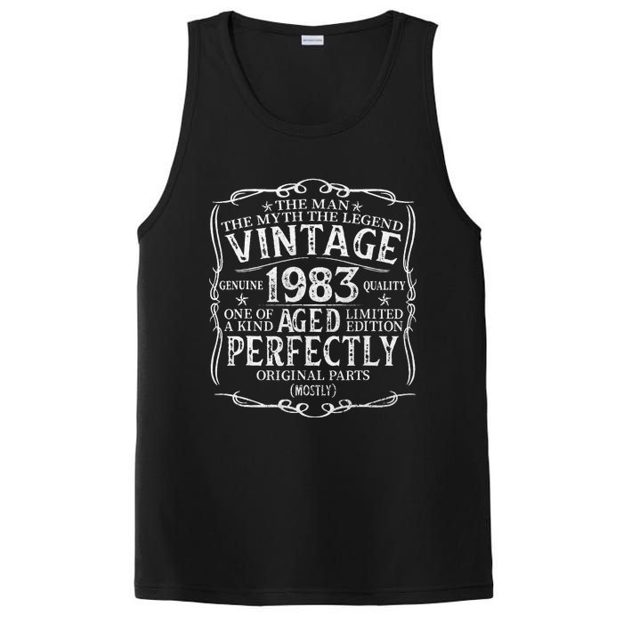 40 Year Old Gift Vintage 1983 Man Myth Legend 40th Birthday PosiCharge Competitor Tank