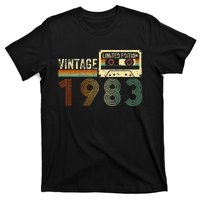 40 Year Old Gifts Vintage 1983 40th Birthday Cassette Tape T-Shirt