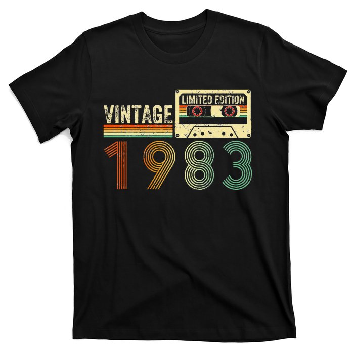 40 Year Old Gifts Vintage 1983 40th Birthday Cassette Tape T-Shirt