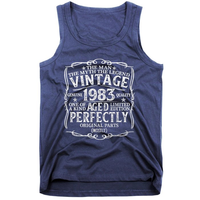 40 Year Old Gift Vintage 1983 Man Myth Legend 40th Birthday Tank Top