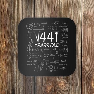 411 Years Old 21st Birthday Math Funny Nerd Coaster