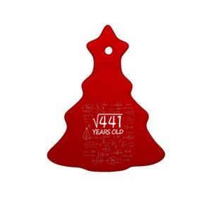 411 Years Old 21st Birthday Math Funny Nerd Ceramic Tree Ornament